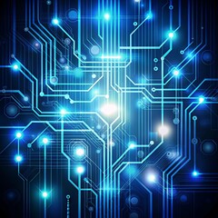 Fototapeta premium blue circuit board background