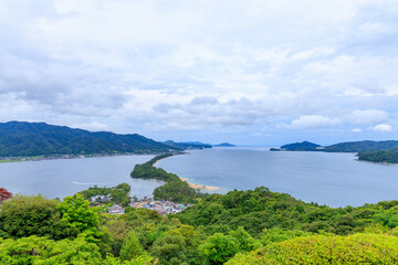 Obraz premium 京都の美しい天の橋立と海の風景