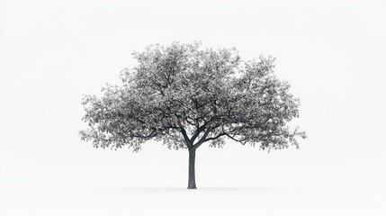 Obraz premium Tree on transparent background, real tree green leaf isolate die cut png file