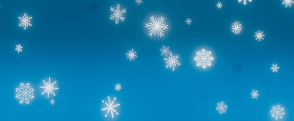 Abstract Winter Snowflakes Background