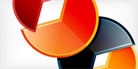 Trendy round shapes with triangular angle design element. Vector Illustration For Wallpaper, Banner, Background, Card, Book Illustration, landing page