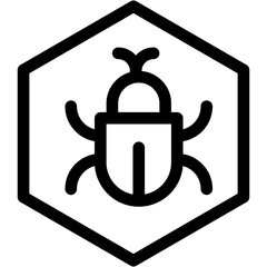 Vector Icon Bug, fixing, repair, insect, virus