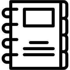 Vector Icon Book, contact, notepad, clipbook, contact book