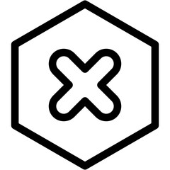 Fototapeta premium Vector Icon Cancel, check, delete, error, remove