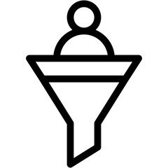 Vector Icon Funnel, purchase,filter, sales funnel, user