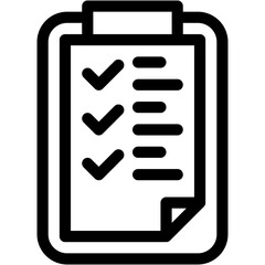 Vector Icon clipboard, check list, list, document, task