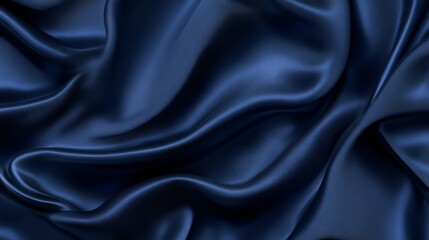 Obraz premium dark navy satin fabric, elegant backdrop for product photography