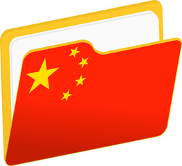 File folder icon with flag of China