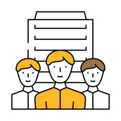 corporate business ethics line icon vector. corporate business ethics sign. isolated symbol illustration