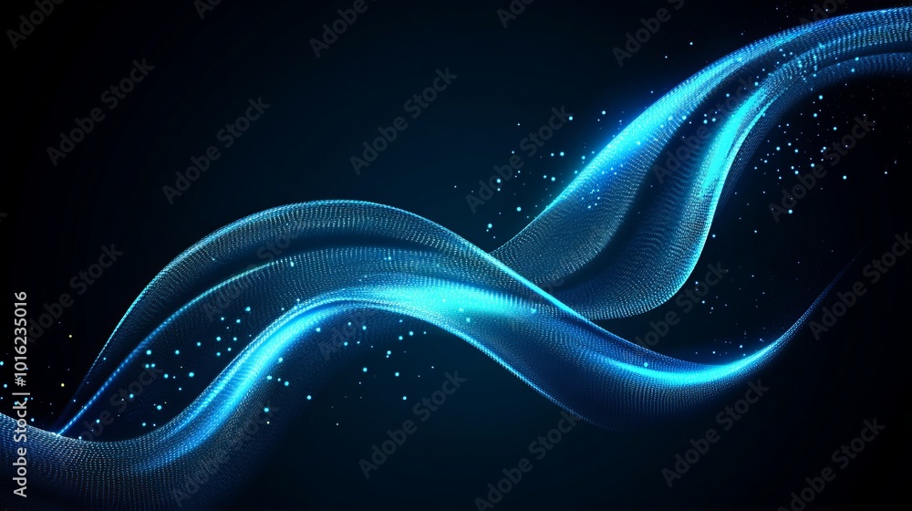 Poster dynamic speed line motion vector background with blue neon sport texture, featuring high-tech stream
