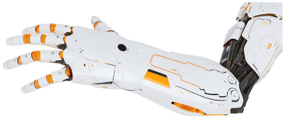 Futuristischer Roboterarm-Endeffektor für innovatives Fertigungsdesign