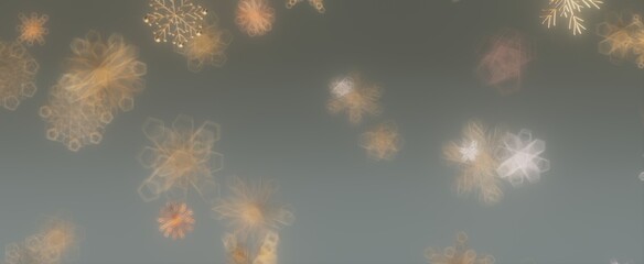 Abstract Snowflakes Falling