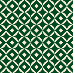 Emerald Green Geometric Seamless Repeat Pattern