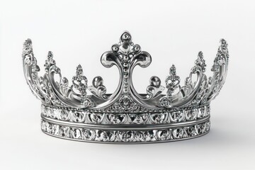 Elegant silver ornate crown