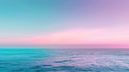 Obraz premium Serene Ocean Under a Pastel Sky at Sunset