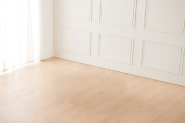 Modern Scandinavian and minimalist living room interior. White empty room. Scandinavian interior design.