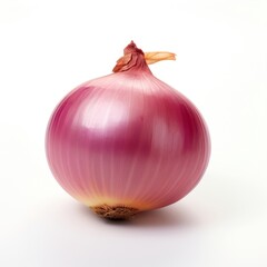 Fresh whole red onion isolated
