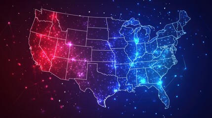 Colorful United States Electoral Map Visualization