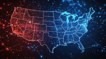 Vibrant Electoral Map of the United States