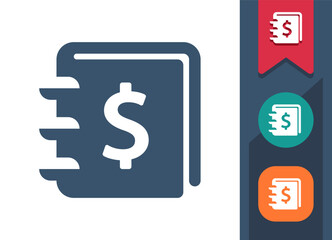Money Log, Ledger, Accounting Icon
