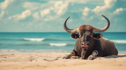 Naklejka premium Buffalo a Wild Animal