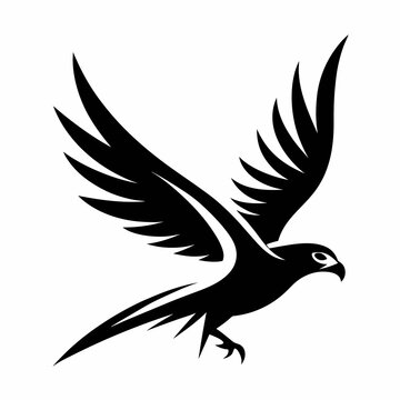 recommend clip art: Flying falcon silhouette 