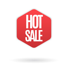 Red Sale sign, Label hot sale, Red Hot sale sticker	