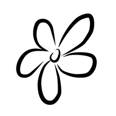 black and white flower