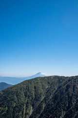 北岳登山道から望む富士山　山梨県南アルプス市