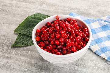 Ripe sweet wild organic cowberry