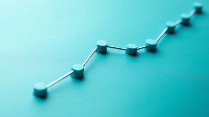 Minimalist Graph with Line and Markers on Background