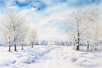 Winter landscape outdoors nature.