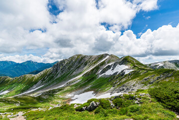 剣沢キャンプ場へ続く登山道　富山県立山町
