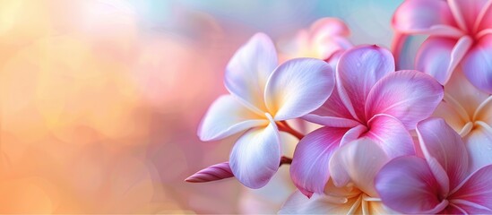 Fototapeta premium Tropical Plumeria Flowers in Bloom