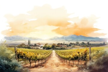 Vineyard outdoors sunset nature.