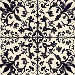 carpet or tile pattern 2D illustrator doodle wallpaper
