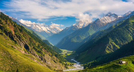 Mountain Valley in Jibhi, Tirthan Valley, Himachal Pradesh
