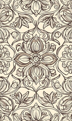 carpet or tile pattern 2D illustrator doodle wallpaper