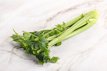 Vegan cuisine - celery stems with leaf