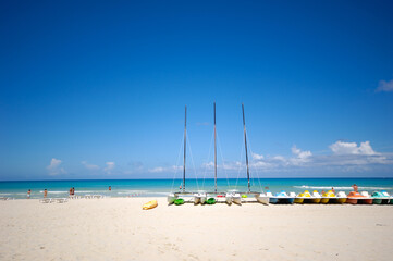 Boats at exotic beace