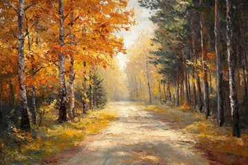 Obraz premium Abstract oil painting illustration background created with Generative AI