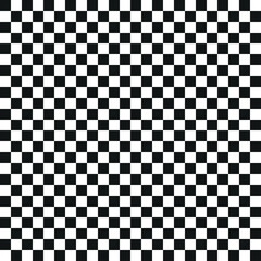 Fototapeta premium Black and white checkered pattern, checkerboard seamless pattern. Checkered wallpaper. Vector illustration.