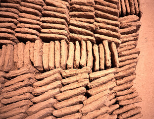 Mud brick production at Al Hajjaryn, Wadi Doan, Yemen