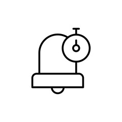 Obraz premium Deadline outline icons, minimalist vector illustration ,simple transparent graphic element .Isolated on white background