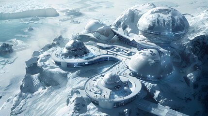 Fototapeta premium The frozen city