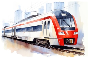 Naklejka premium Train locomotive vehicle railway.