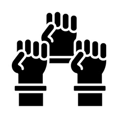 Obraz premium Protest glyph icon