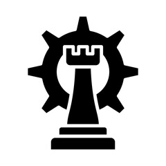 Strategy glyph icon