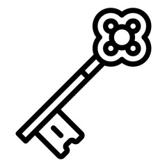 Key Cyber Security icon illustration 