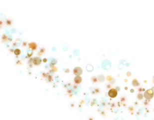 Light gold and silver glitter confetti background. Holiday texture.